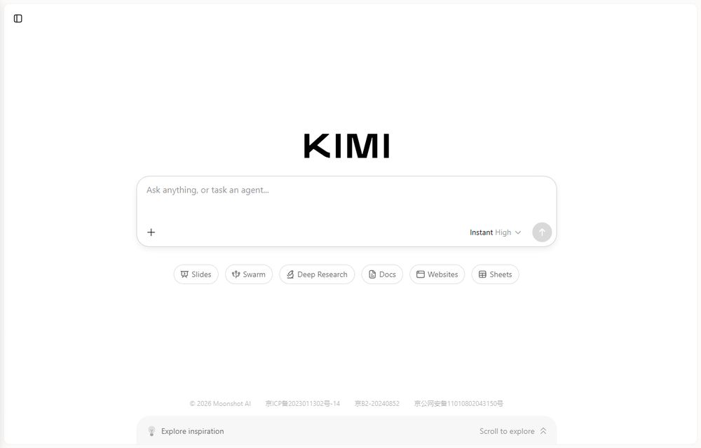 Kimi 首页截图